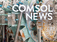 A thumbnail image promoting the 2025 edition of COMSOL News.